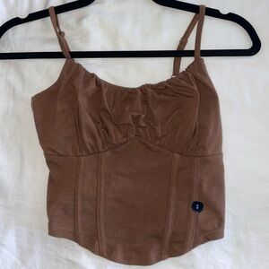 Hollister Brown Corset Top